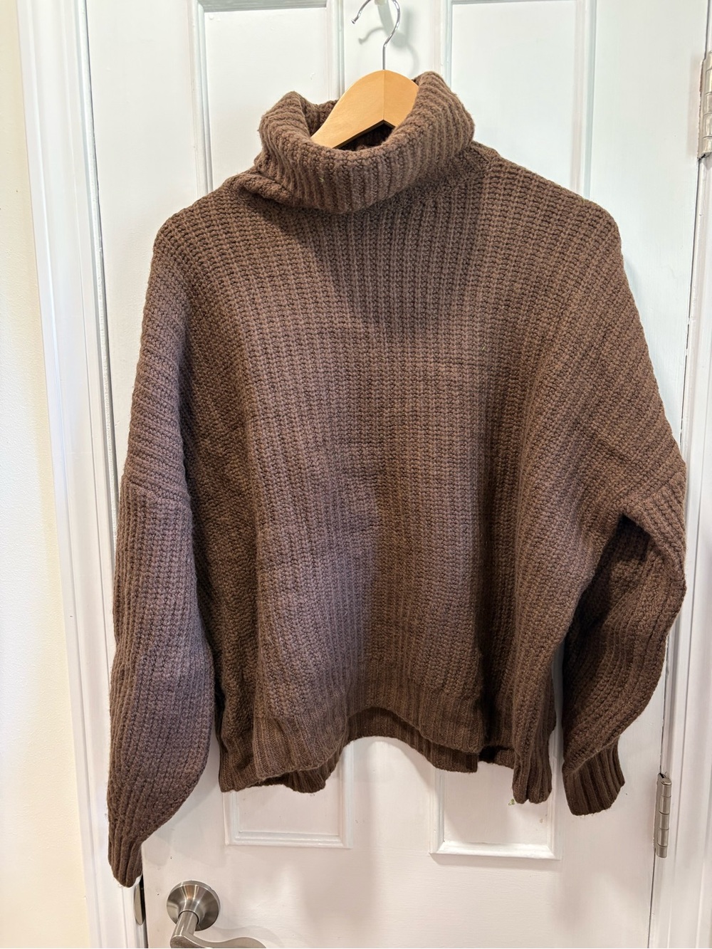 Splendid Chocolate Brown Chunky Turtleneck Sweater